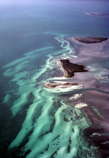 Aerial of Marquesas, Ballast, Woman and Boca Grande Keys