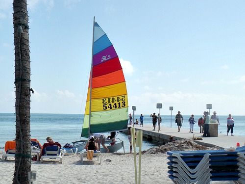 Catamaran for rent at South Beach in Key West FL