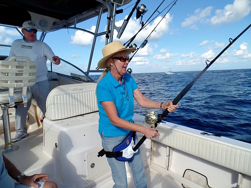 Cathy Sheehan Deep Sea Fishing For Blackfin Tuna on Marathon Hump