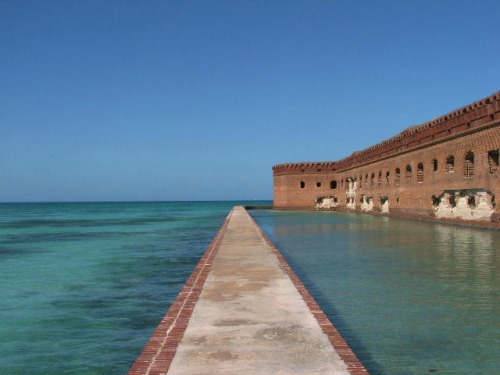 Moat and Ocean at Fort Jefferson Dry Tortugas National Park