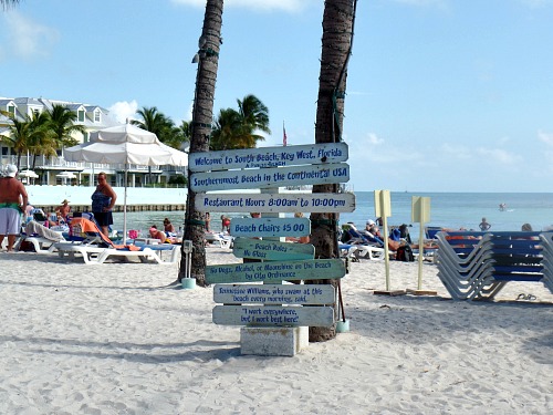 Fun Directional Arrows At South Beach In Key West