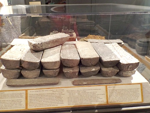 Gold Bars On Display At Mel Fisher Maritime Museum in Key West