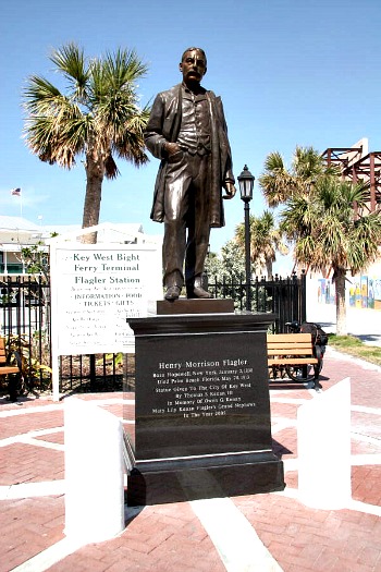 Henry Flagler Statute at Key West Bight Ferry Terminal