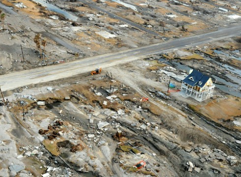 Hurricane Ike Severely Damaged Gilchrist Southeast of Houston, Texas