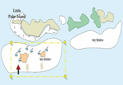 Newfound Harbor and Little Palm Island Map