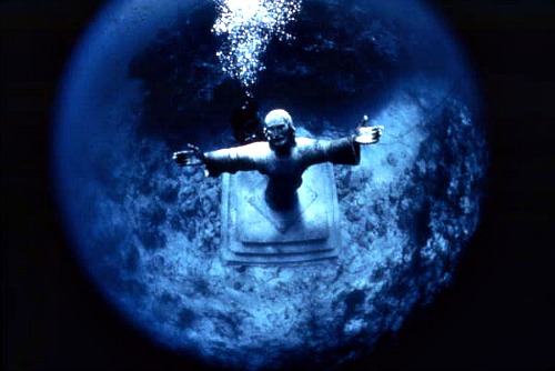 Overhead View Of Christ of the Deep At Key Largo Dry Rocks