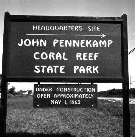 Entrance to John Pennekamp State Park Before Construction