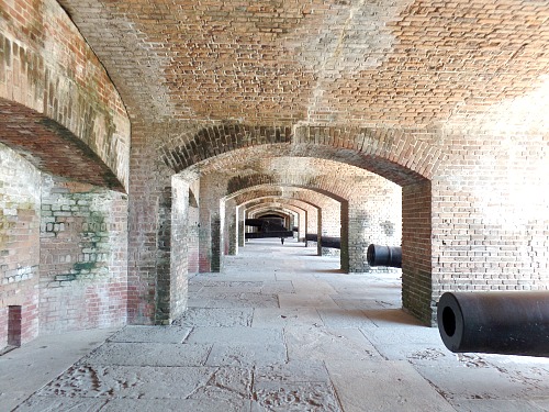 Rows Of Cannon At Fort Zachary Taylor
