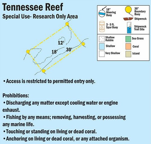 Tennessee Reef Restricted Only Area Map