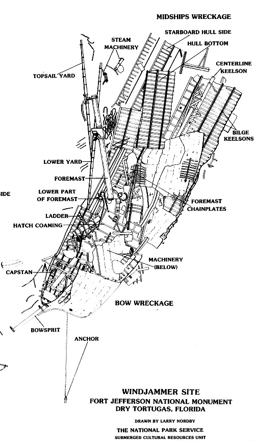 Windjammer Bow Debris Field