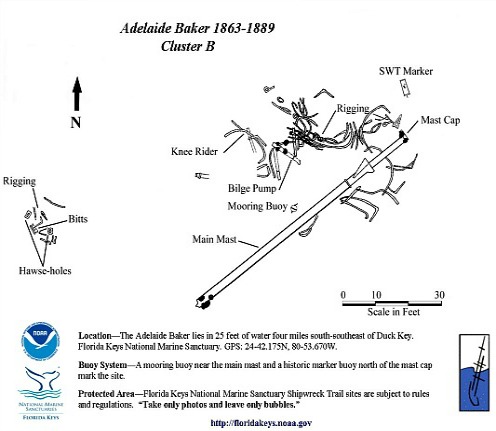 Adelaide Baker Map for Second Debris Field