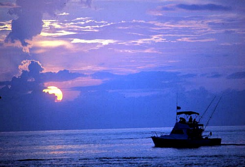Boat Returning From A Day of Florida Keys Offshore Fishing