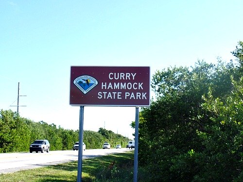 Entrance to Curry Hammock State Park