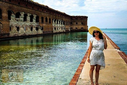 Jen Lack on Wedding Day at Dry Tortugas National Park