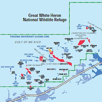 Great White Heron National Wildlife Refuge is Predominantly Water
