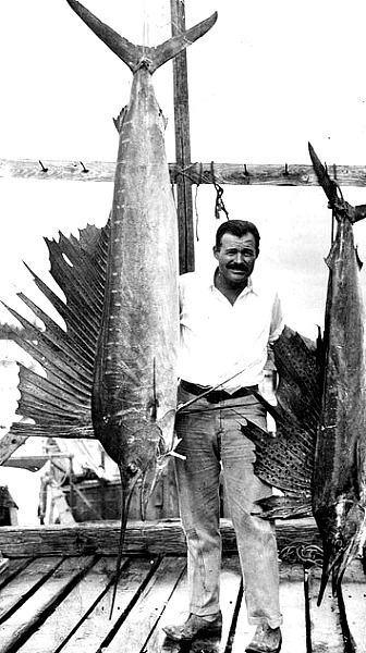 Ernest Hemingway with Sailfish and Marlin