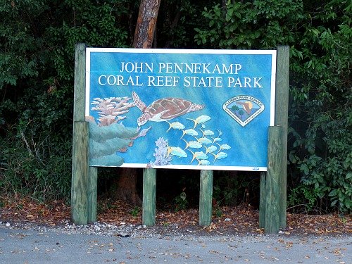 Welcome Sign at John Pennekamp Coral Reef State Park
