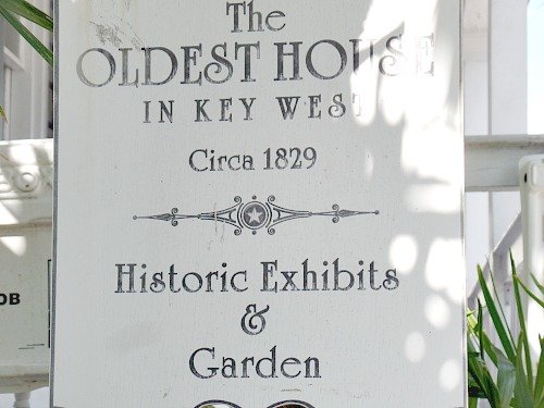 Sign At Oldest House Key West