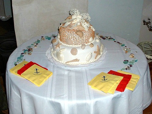 Beach Themed Wedding Cake is Perfect Choice for Beach Weddings