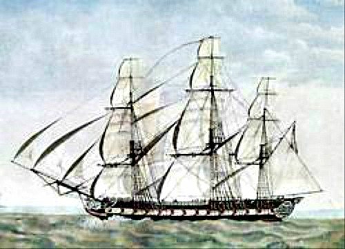 Drawing of the HMS Looe